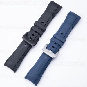 24mm Waterproof Silicone Rubber Watch Strap for Graham Racing Chronograph