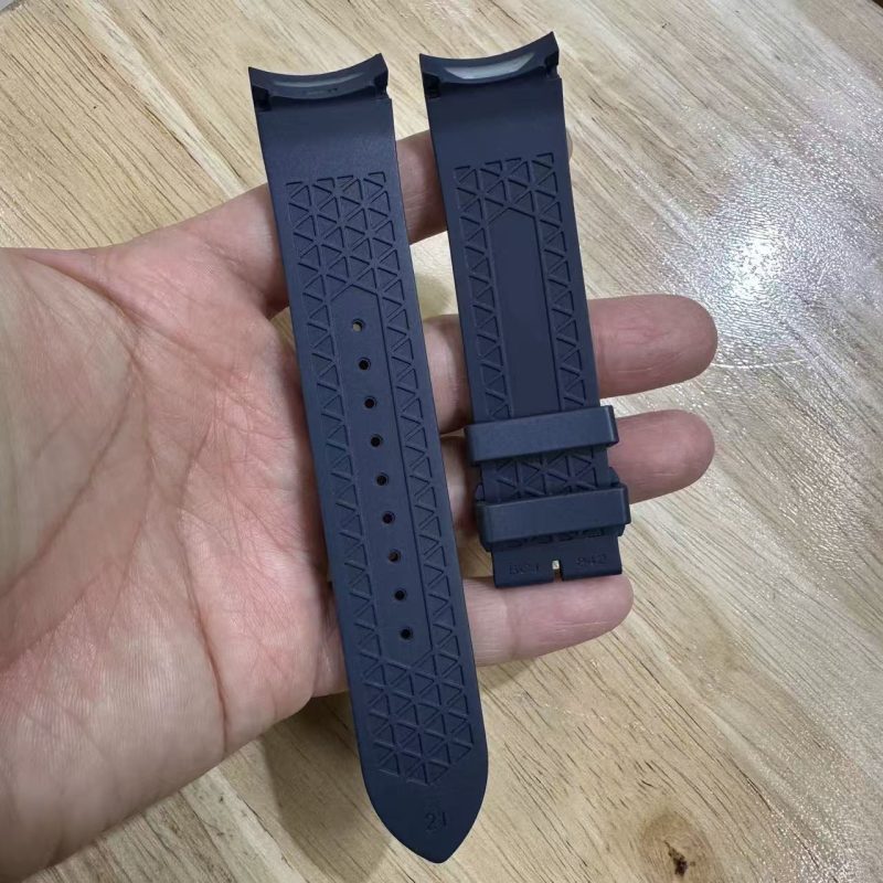 Buy Replacement Rubber Strap For Jaeger Lecoultre Polaris Automatic Date Chronograph Mariner Memovox Geographic Perpetual Calendar 7 21mm Curved FKM Fluoroelastomer Rubber Straps For Jaeger-LeCoultre Polaris (Multi Size & Color) (2)