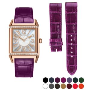 Custom Alligator Leather Watch Strap For Jaeger Lecoultre Reverso Squadra Duetto Ladies (Multi Color & Size)Custom Alligator Leather Watch Strap For Jaeger Lecoultre Reverso Squadra Duetto Ladies (Multi Color & Size)