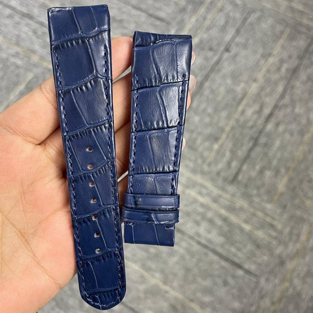 Custom Curved-End Alligator Leather Watch Strap For Corum Bubble (Multi-color)
