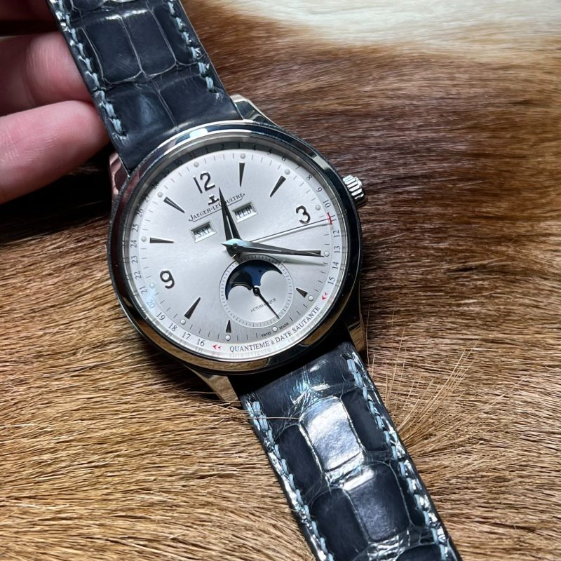 Custom Curved End Ultra Thin Alligator Leather Watch Strap For Jaeger Lecoultre Master(Multi-Color) (12)