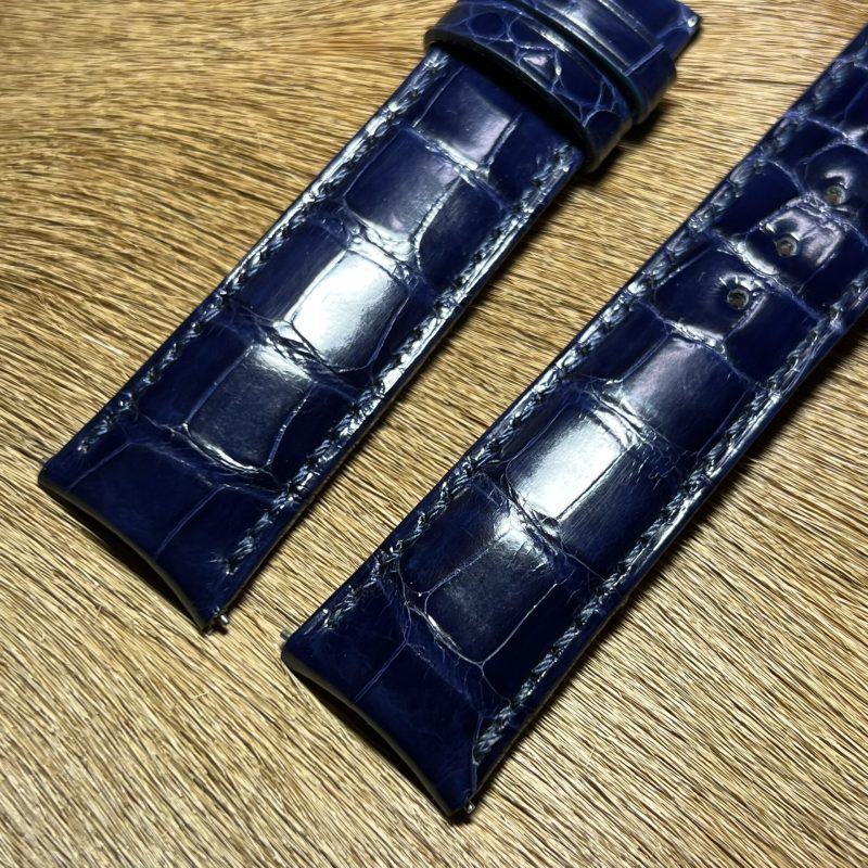 Custom Curved End Ultra Thin Alligator Leather Watch Strap For Jaeger Lecoultre Master(Multi-Color) (15)