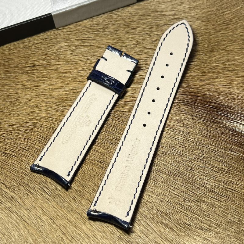 Custom Curved End Ultra Thin Alligator Leather Watch Strap For Jaeger Lecoultre Master(Multi-Color) (15)
