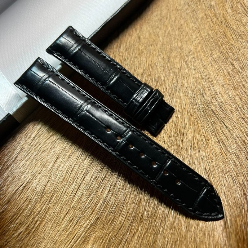 Custom Curved End Ultra Thin Alligator Leather Watch Strap For Jaeger Lecoultre Master(Multi-Color)