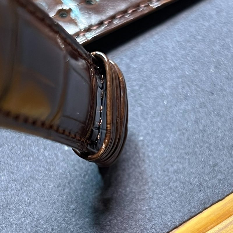 Custom Curved End Ultra Thin Alligator Leather Watch Strap For Jaeger Lecoultre Master(Multi-Color)