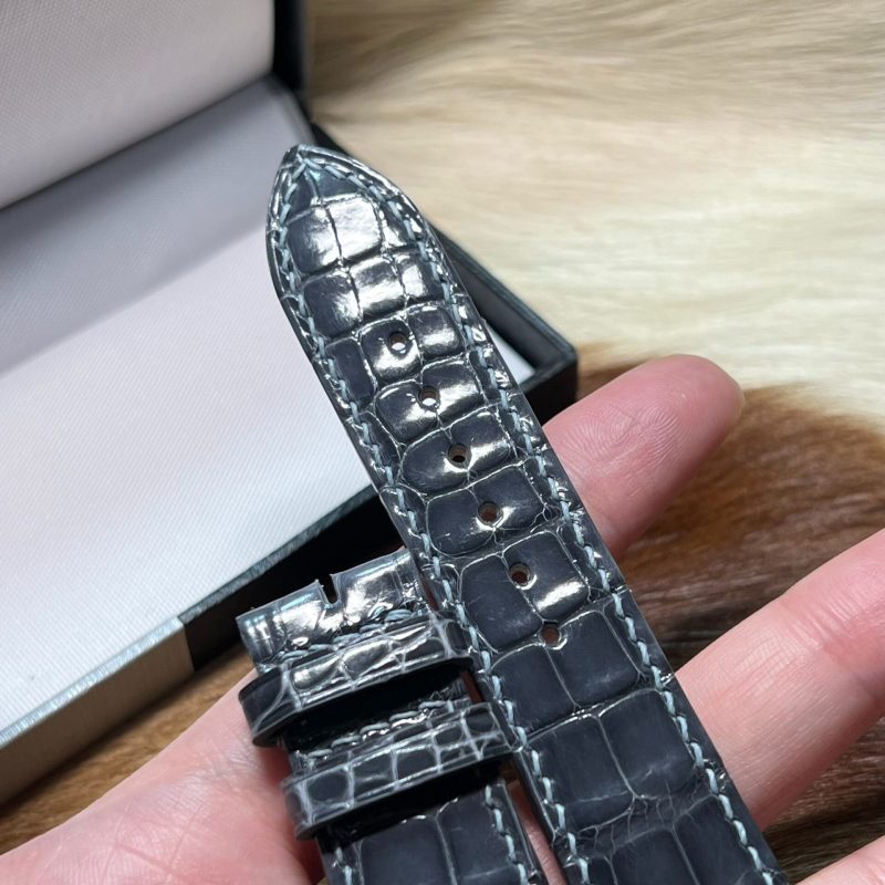 Custom Curved End Ultra Thin Alligator Leather Watch Strap For Jaeger Lecoultre Master(Multi-Color) (12)