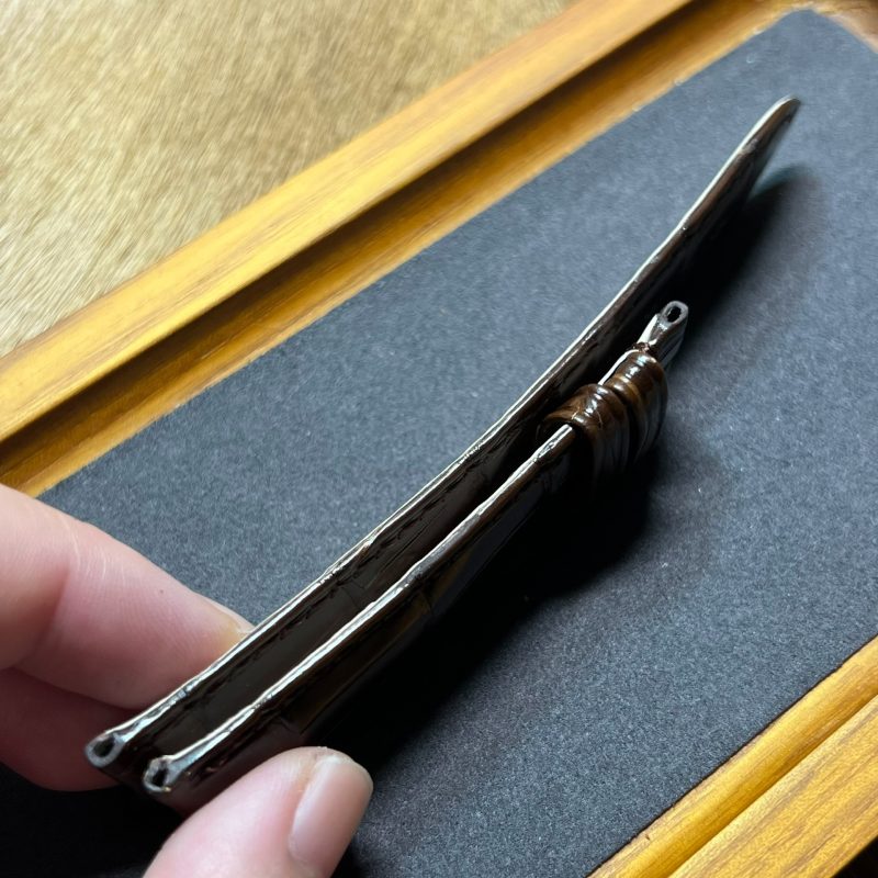 Custom Curved End Ultra Thin Alligator Leather Watch Strap For Jaeger Lecoultre Master(Multi-Color)