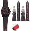 Custom Flat End Leather Nylon Watch Strap For Tudor Fastrider (3)