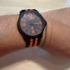 20mm 22mm Black With Orange Accent Nylon Canvas Watch Strap for Men's MIDO Multifort M005.430 42mm quick release 20mm 22mm Black With Orange Accent Nylon Canvas Watch Strap for Men's MIDO Multifort M005.430 42mm