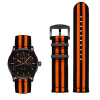 20mm 22mm Black With Orange Accent Nylon Canvas Watch Strap for Men's MIDO Multifort M005.430 42mm quick release 20mm 22mm Black With Orange Accent Nylon Canvas Watch Strap for Men's MIDO Multifort M005.430 42mm