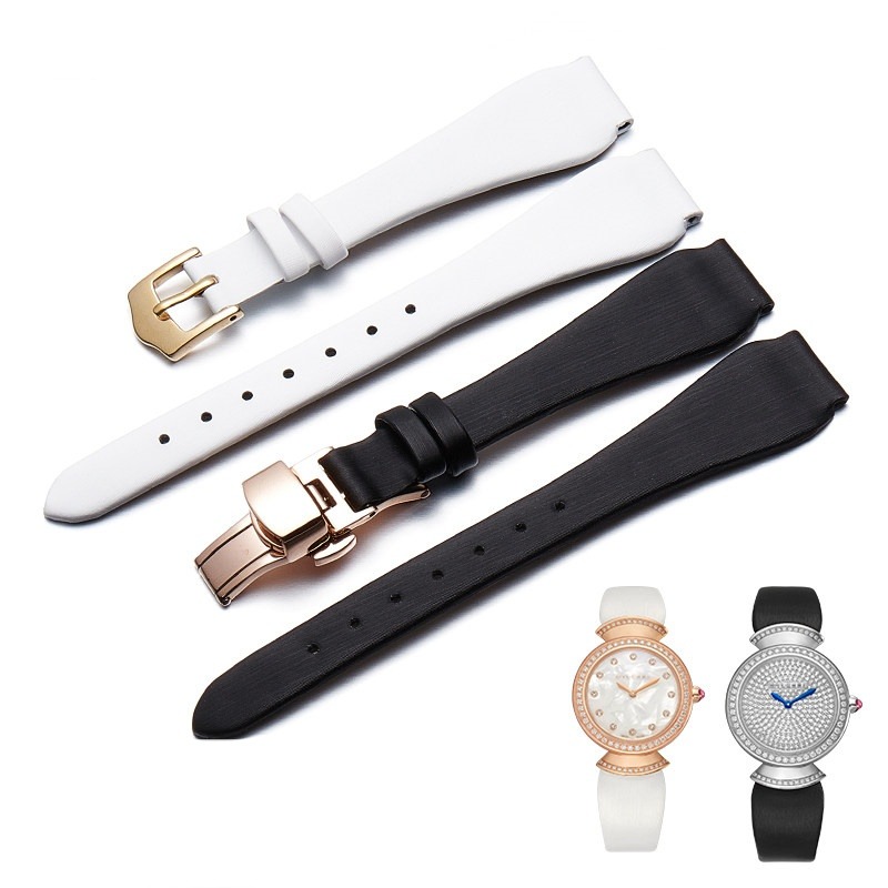 Buy Best Replacement Satin(Ribbon)Strap For Bvlgari DIVAS DREAM 102575 Ladies Watch Replacement Bvlgari Watch Bands And Straps (1) In Stock 14mm Genuine Leather Watch Strap With Silk for Bvlgari Divas Dream