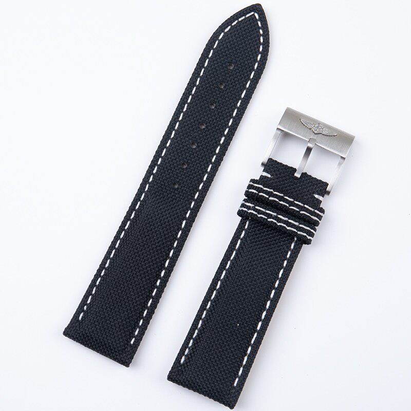 Canvas Nylon Straps For Breitling Watches 22mm Replacement Black Yellow Green Blue Strap Superocean 44 Watch Bands And Straps (1) Canvas Nylon Straps For Breitling Watches 22mm Replacement Black Yellow Green Blue Strap Superocean 44 Watch Bands And Straps
