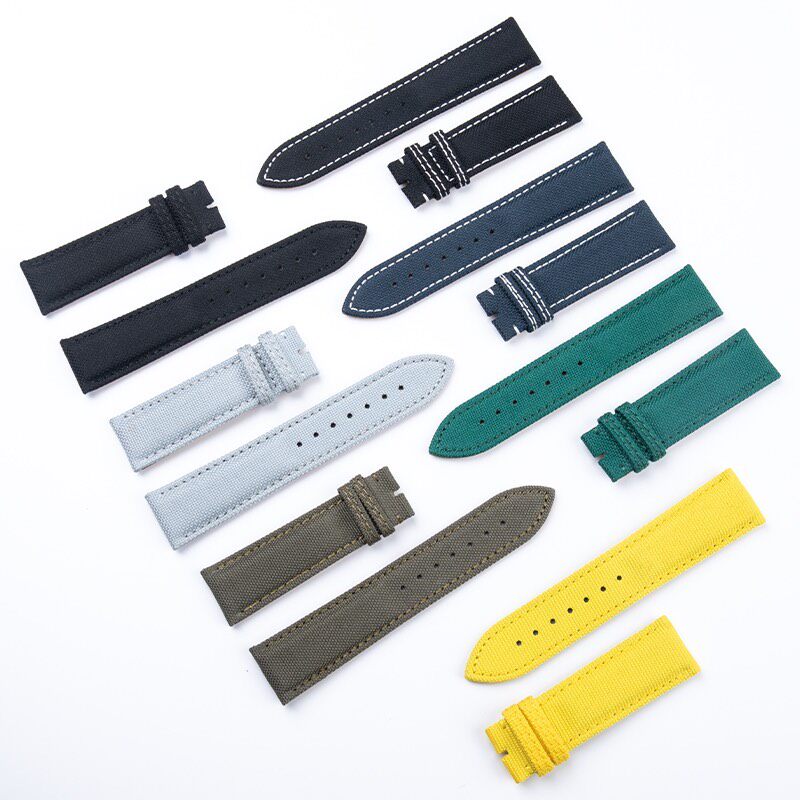 Canvas Nylon Straps For Breitling Watches 22mm Replacement Black Yellow Green Blue Strap Superocean 44 Watch Bands And Straps (7) Canvas Nylon Straps For Breitling Watches 22mm Replacement Black Yellow Green Blue Strap Superocean 44 Watch Bands And Straps