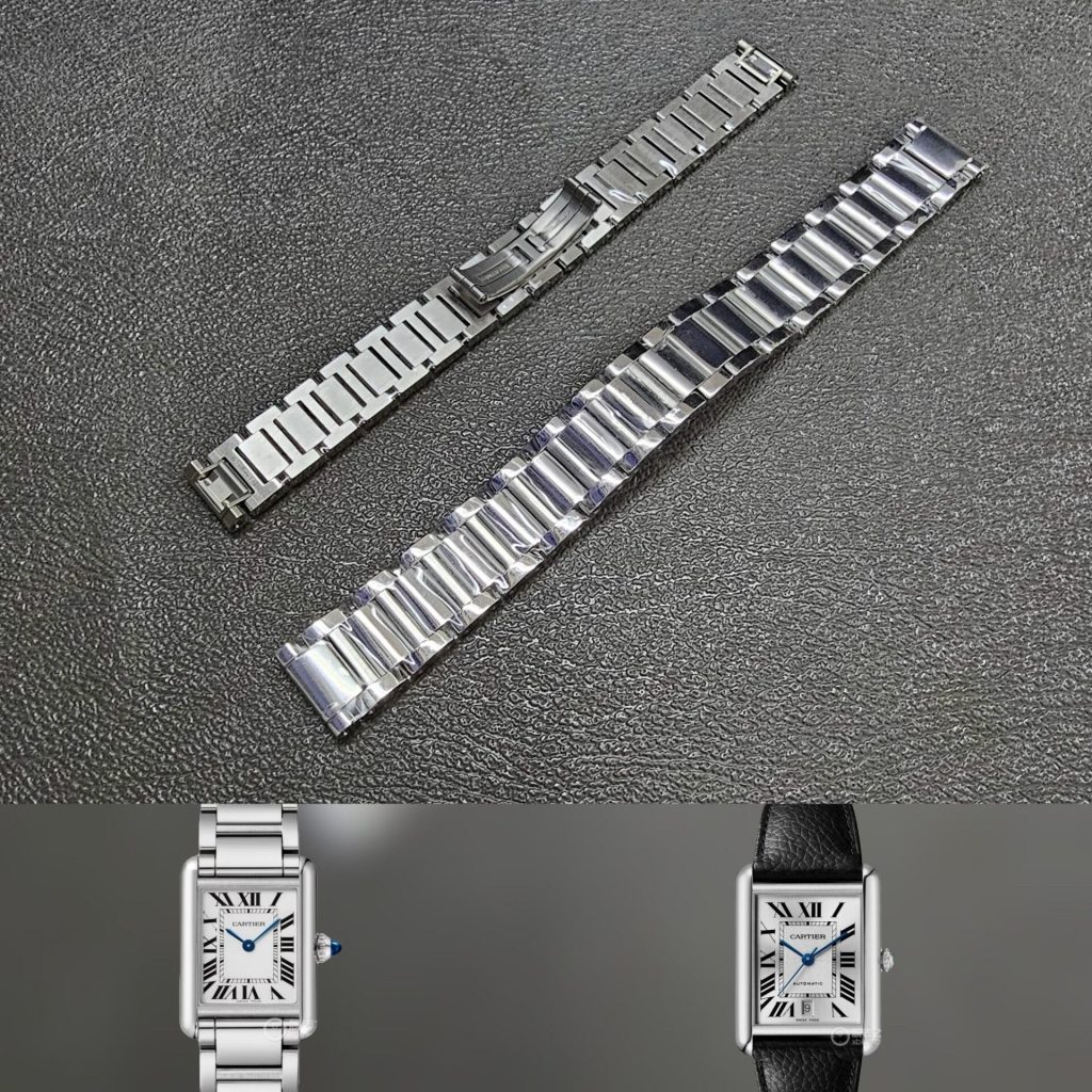Cartier Stainless Steel Strap For Sale - Replacement Metal Watchband Fit For Cartier Tank Must New Quick Release (4)