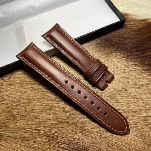Custom Brown Tan Vachetta Leather Watch Straps For JLC Jaeger Lecoultre Master Master Compressor 20mm 21mm (4)