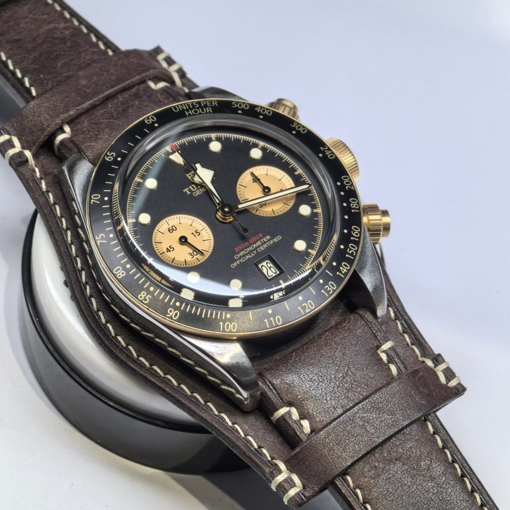 Custom Handmade Calfskin Replacement Bund Leather Watch Strap And Watch Band For Tudor Omega And More Luxury Watches (2)