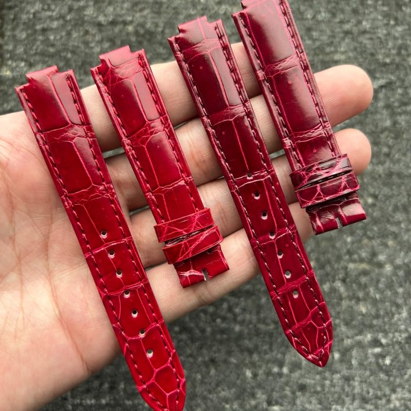 Custom Leather Strap For Cartier Ballon Bleu & 100% Handcrafted Watch Bands For Sale With Genuine Alligator Material 