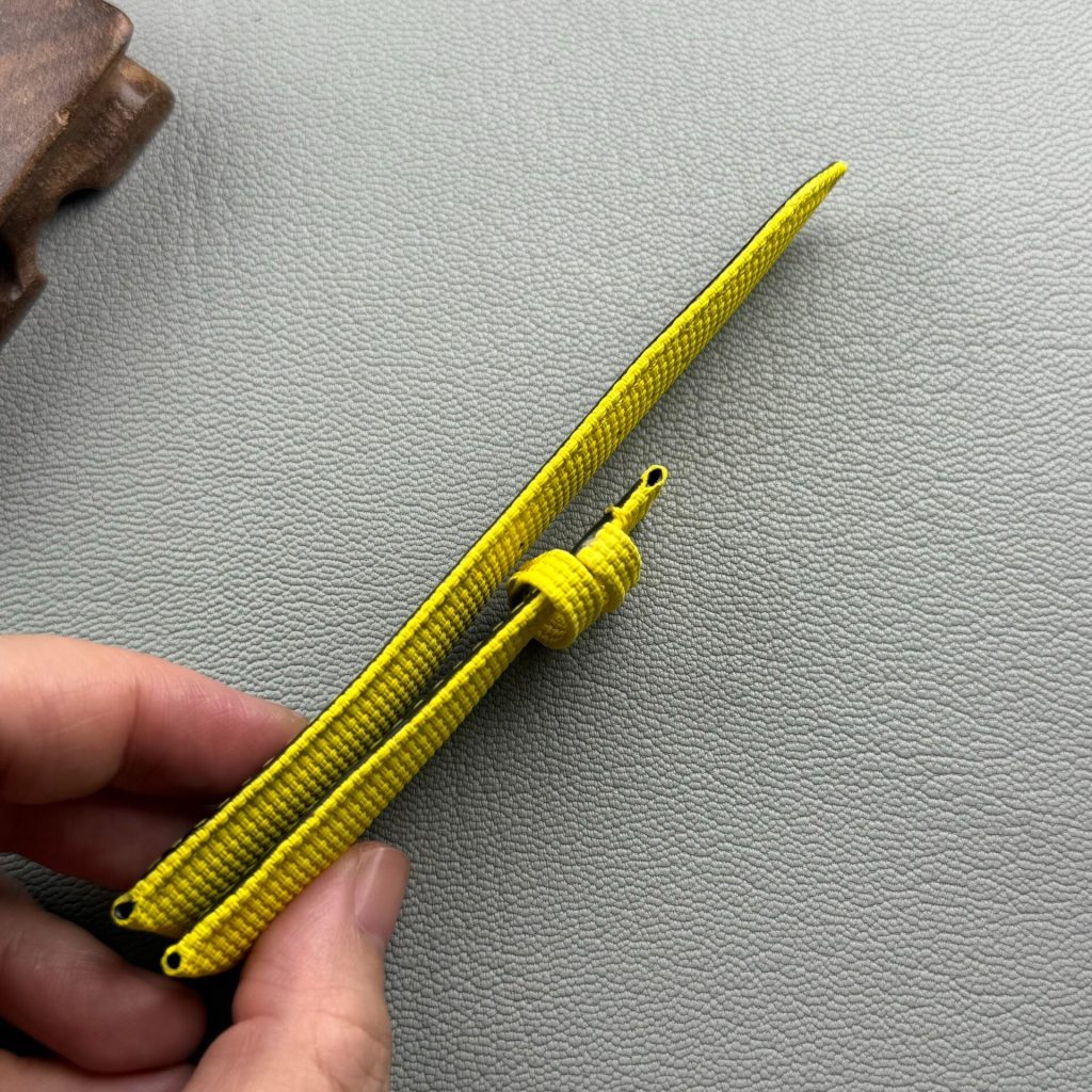 Handmade Yellow Leather Watch Band Fit For Franck Muller Cintrée Curvex, Casablanca, Color Dream Crazy Hour Diamond Watch (14)
