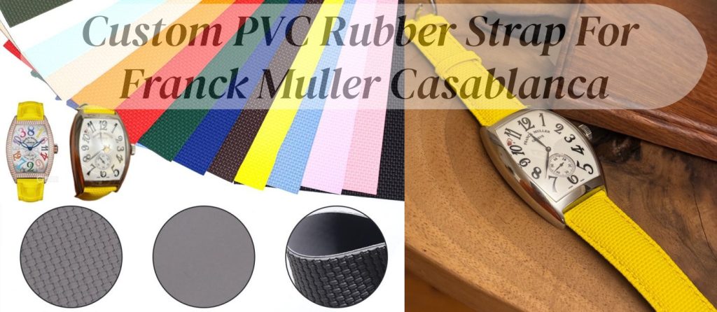 Custom Yellow Rubber Strap For Franck Muller Casablanca – Handmade Replacement Watch Band