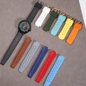OEM 20-12mm White Rubber Women's Watch Band Strap For Louis Vuitton Tambour Smartwatch For Sale At Best Price
