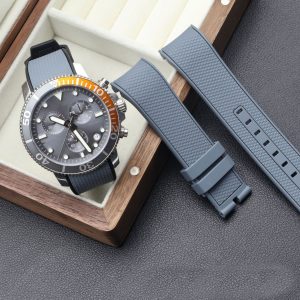 Replacement 22mm Watch Strap For Tissot Seastar 1000 Men's Black Rubber Strap Watch Tissot Seastar 2000 T120.607 T120.417