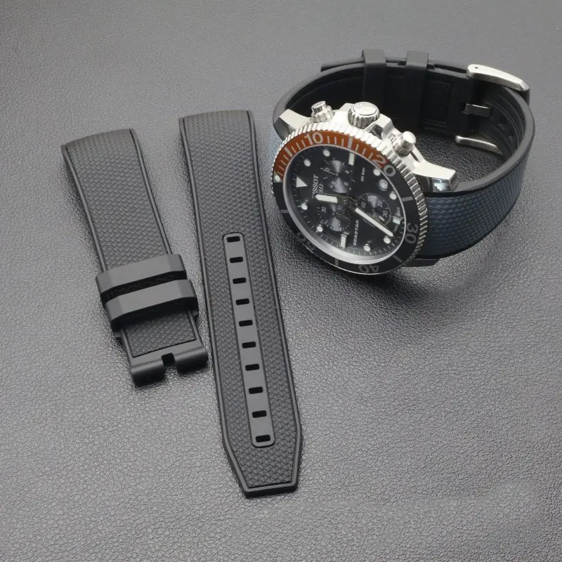 Replacement 22mm Watch Strap For Tissot Seastar 1000 Men's Black Rubber Strap Watch Tissot Seastar 2000 T120.607 T120 (5) Replacement 22mm Watch Strap For Tissot Seastar 1000 Men's Black Rubber Strap Watch Tissot Seastar 2000 T120.607 T120.417