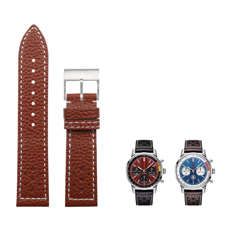 Replacement Black Blue Mens Watch Leather Strap For Breitling Top Time Ford Mustang Yellow Wolf Blackbird Ice Blue Navitimer Avenger (1) Replacement Black Blue Mens Watch Leather Strap For Breitling Top Time Ford Mustang Yellow Wolf Blackbird Ice Blue Navitimer Avenger