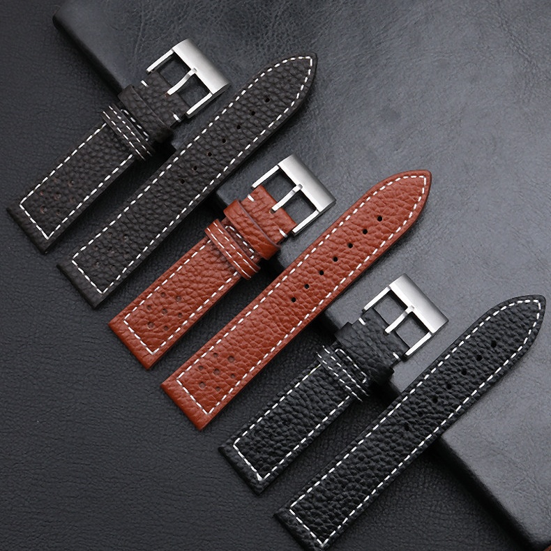 Replacement Black Blue Mens Watch Leather Strap For Breitling Top Time Ford Mustang Yellow Wolf Blackbird Ice Blue Navitimer Avenger (1) Replacement Black Blue Mens Watch Leather Strap For Breitling Top Time Ford Mustang Yellow Wolf Blackbird Ice Blue Navitimer Avenger