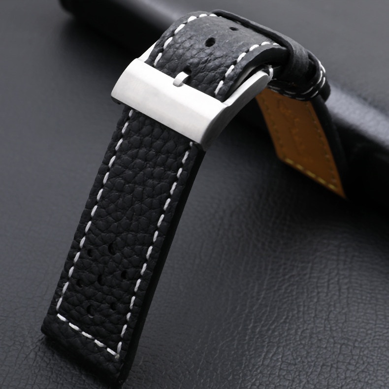 Replacement Black Blue Mens Watch Leather Strap For Breitling Top Time Ford Mustang Yellow Wolf Blackbird Ice Blue Navitimer Avenger (10) Replacement Black Blue Mens Watch Leather Strap For Breitling Top Time Ford Mustang Yellow Wolf Blackbird Ice Blue Navitimer Avenger