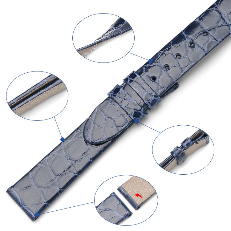 Custom Handmade Best Real Alligator Leather Watch Bracelet For Montblanc Boheme Bohème Watches 118651 (3) Custom Handmade Best Real Alligator Leather Watch Bracelet For Montblanc Boheme 2730343637mm Watches (12)