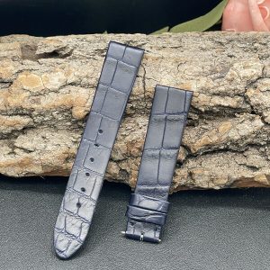 Custom Square-Scale Crocodile Leather Watch Strap For Montblanc Boheme (Multi-Color)