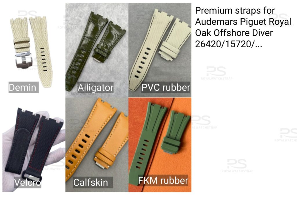Quick Release Custom Calfskin Leather Watch Strap For Audemars Piguet Royal Oak Offshore Diver