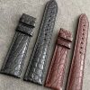 Custom Black Brown Alligator Leather Strap Replacement For Cartier Tank Xl Ronde Must Solo Handmade OEM Leather Straps For Sale