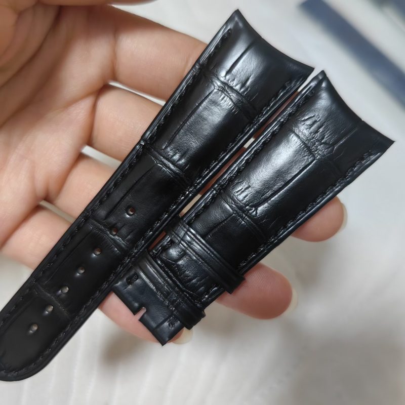 Custom Handmade Alligator Black Crocodile Leather Strap Replacement For Roger Dubuis Hommage Chronograph RDDBMG0026 RDDBHO0563 (3) Custom Handmade Alligator Black Crocodile Leather Strap Replacement For Roger Dubuis Hommage Chronograph RDDBMG0026 RDDBHO0563