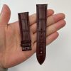 Custom Handmade Brown Black Alligator Leather Strap For Baume Mercier Clifton 10069210518 (3) Custom Handmade Brown Black Alligator Leather Strap For Baume Mercier Clifton 100692/10518