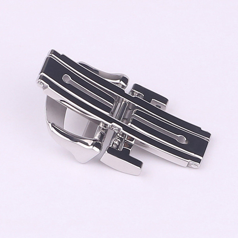 Generic Stainless Steel Folding Clasp 14mm 16mm Aftermarket Premium Sliver Plated Deployment Buckle Clasp For IWC Da Vinci (7)
