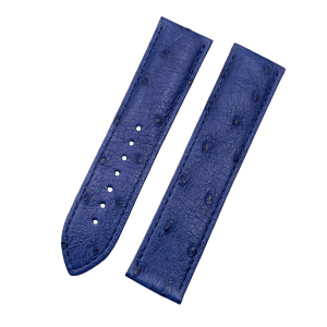 Genuine Ostrich Leather Watch Strap For Blancpain Villeret Fifty Fathoms And More Models With Deployment Buckle Quick Release 
