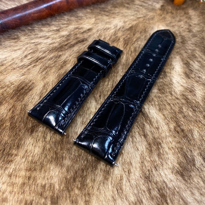 Handmade Red Brown Black Alligator For Longines Evidenza Watch Leather Strap Replacement At Best Price L2.142 L2.155