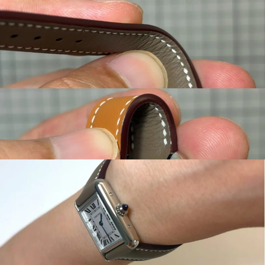 Softer Custom Leather Strap for Cartier Tank