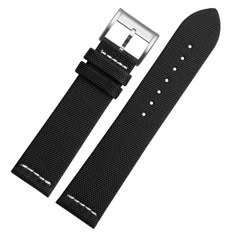 22mm Black Blue Nylon(Fabric) Watch Strap For Longines Legend Diver 42mm L3 (1) 22mm Black Blue Nylon(Fabric) Watch Strap For Longines Legend Diver 42mm L3.374674716764774