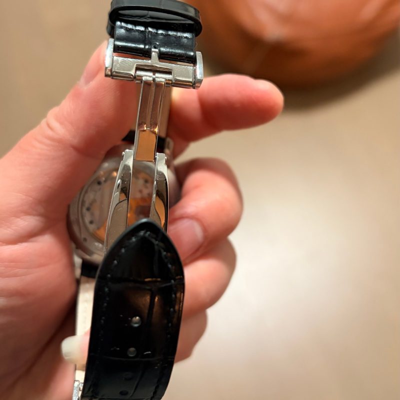 In Stock Black Brown Replacement Custom Curved Calfskin Leather Watch Strap For Jaeger Lecoultre Master For Sale (2) In Stock Black Brown Replacement Custom Curved Calfskin Leather Watch Strap For Jaeger Lecoultre Master For Sale (2)