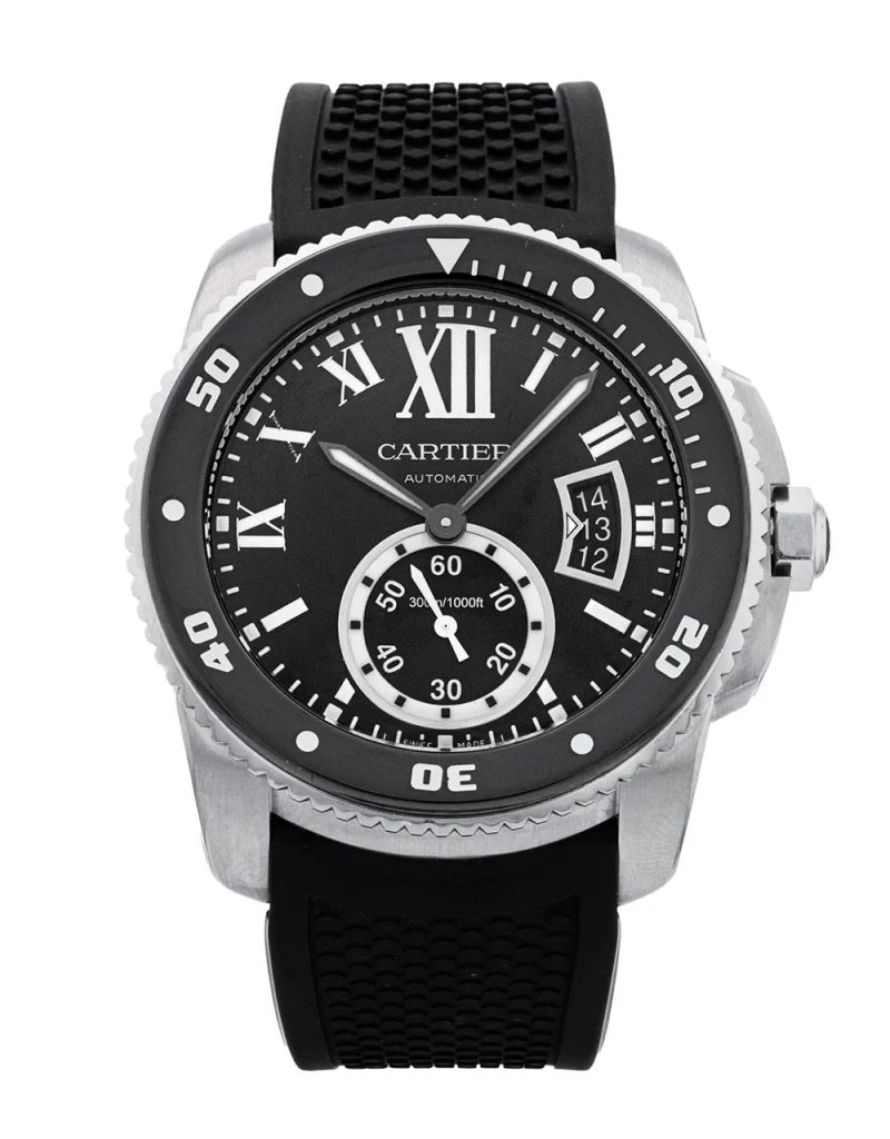 Replacement Ceramic Bezel For Calibre De Cartier Diver 3729 42mm Automatic Watch 3729 42mm Watch W7100056 (2)