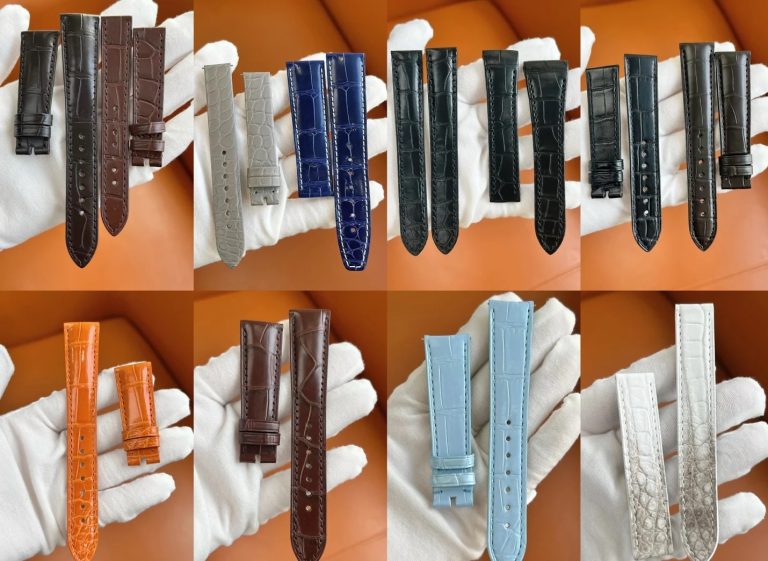 Different Color Alligator Leather Strap Sample from royalwatchstrap f